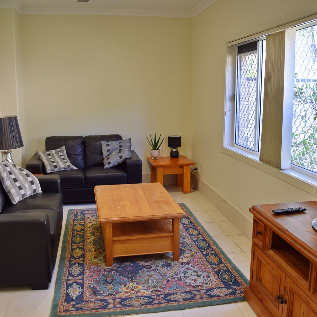 Downstairs living area.