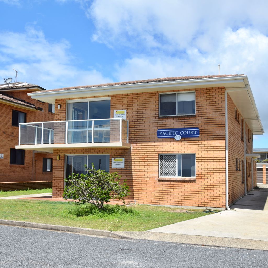 External view of the apartment complex.