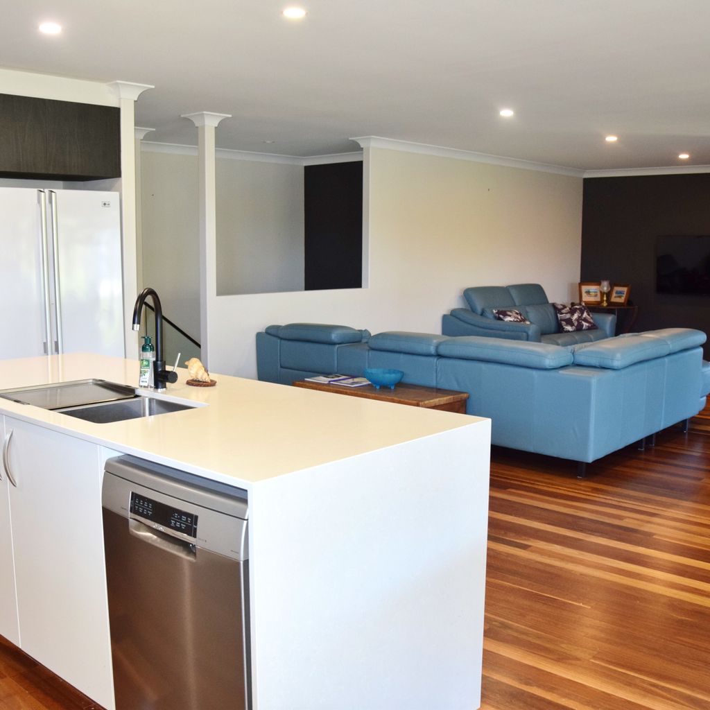 Kitchen and upstairs living area.