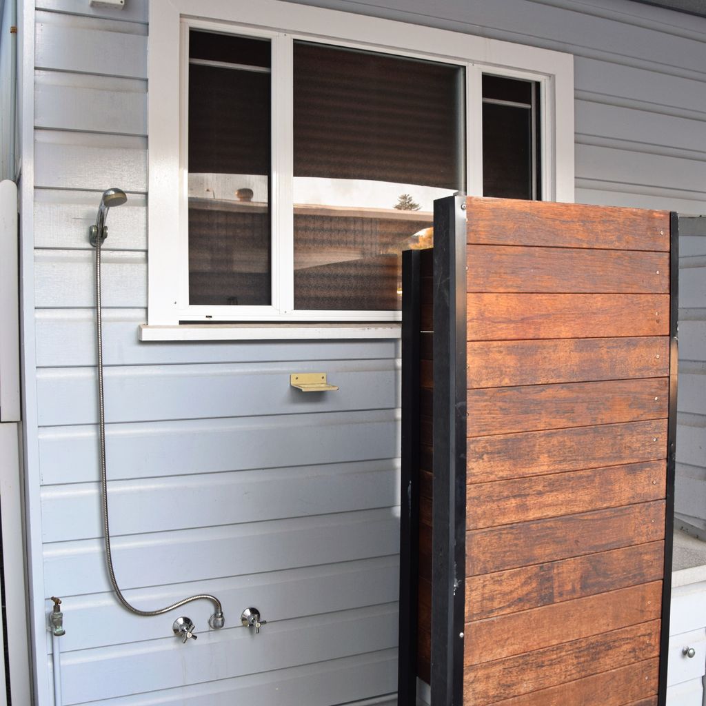 Outdoor shower.