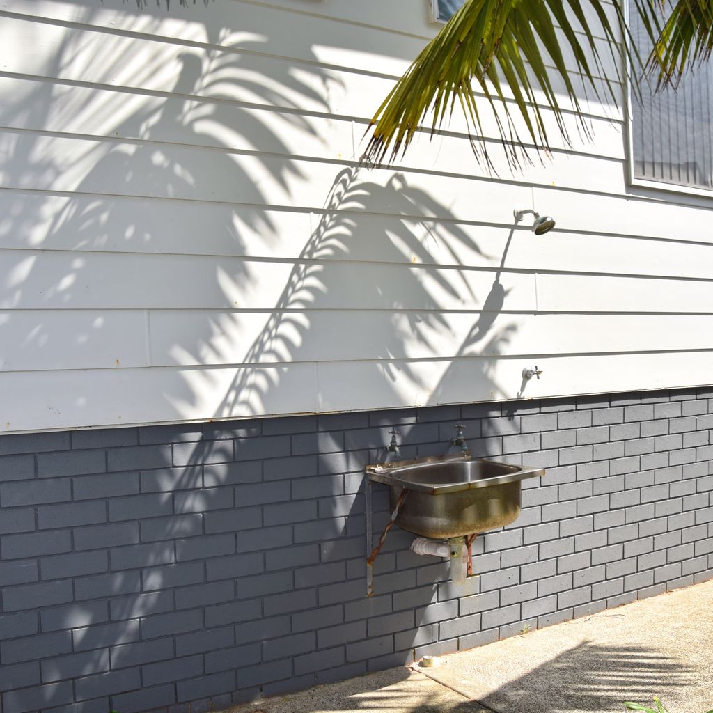 Outdoor shower.