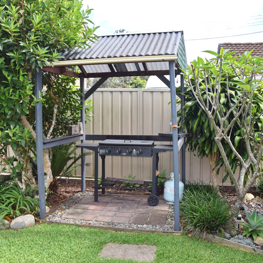 Covered BBQ area.