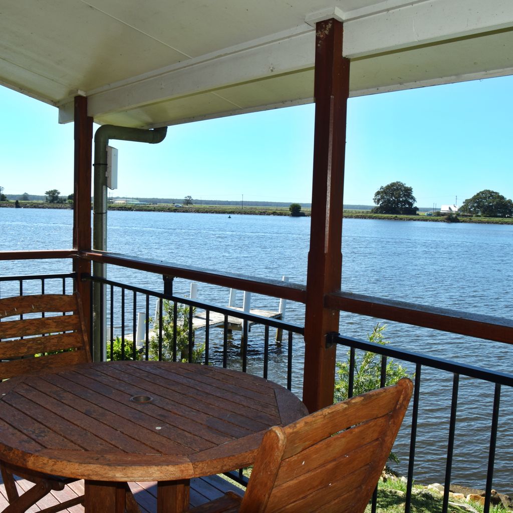 View of the river from the balcony.