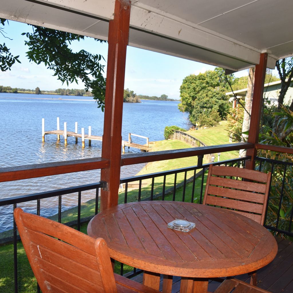 View of the river from the balcony.