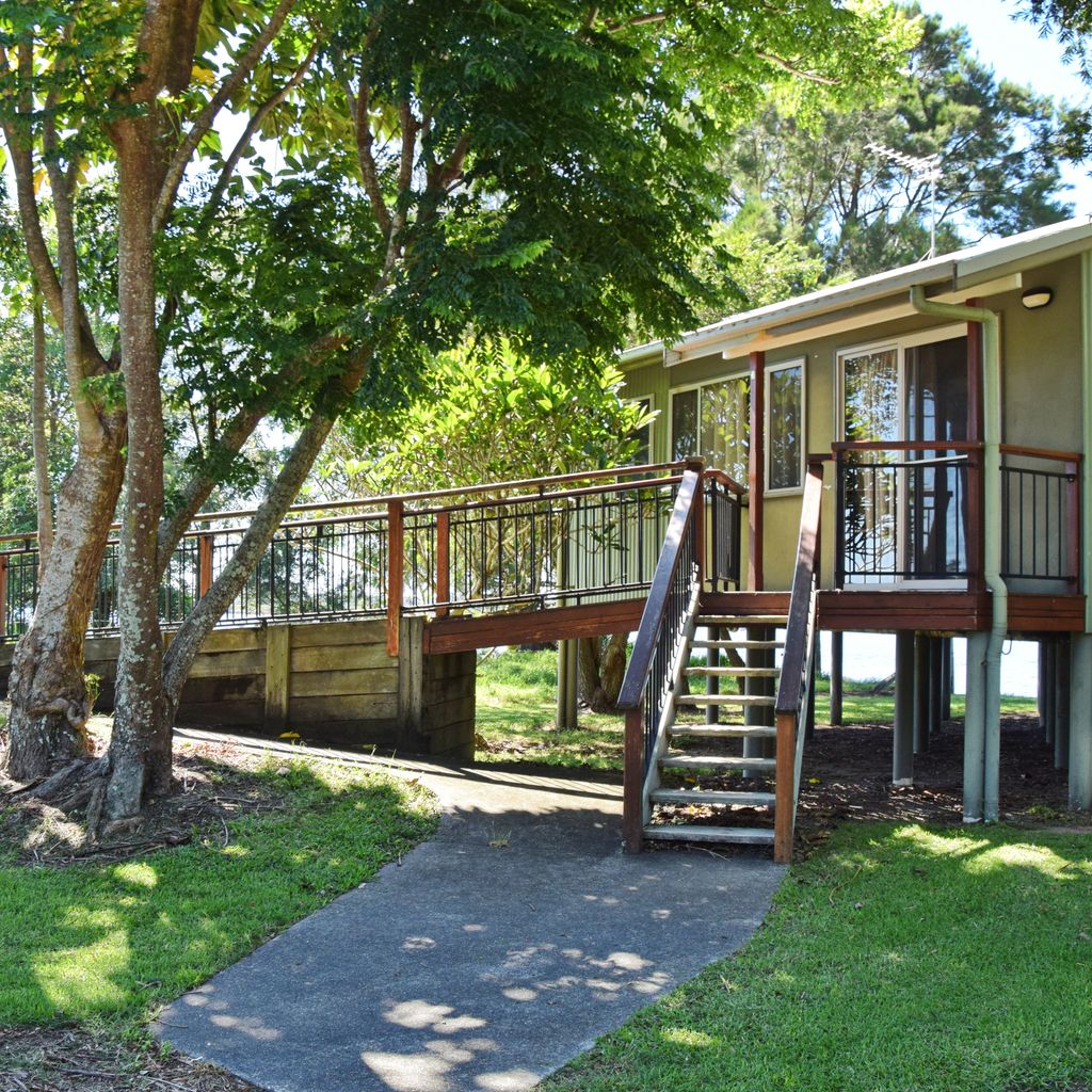 External view of Cabin 6 with accessible ramp.