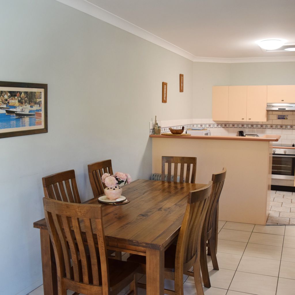 Dining area and kitchen.