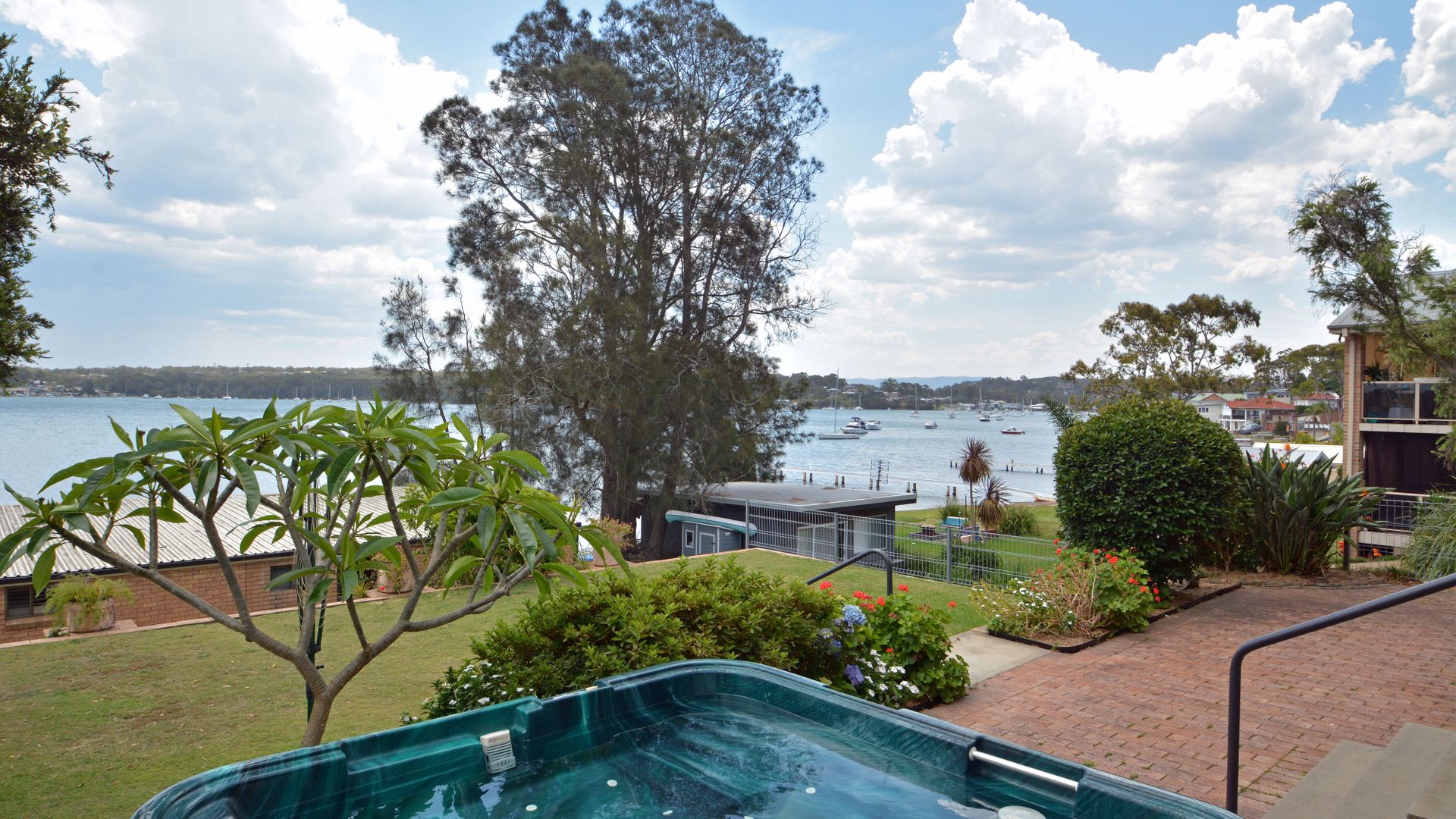 Spa with amazing water views