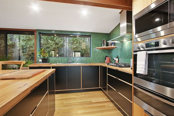 Kitchen with great appliances and a wonderful outlook