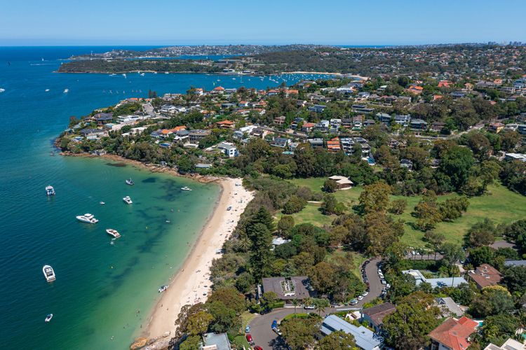 Cobblers Bay and Chinamans Beach in Mosman  (the ariel shot)