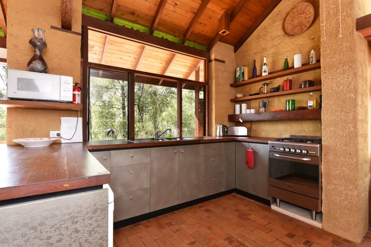 Kitchen with bushland views