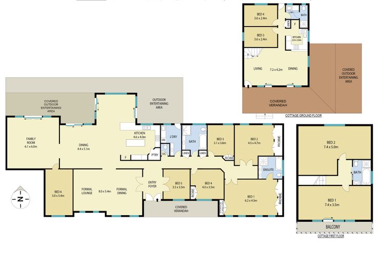 Silver Springs Estate 4br house + 6br house with Wifi, Pool. Fireplace, Views, Olives and Space