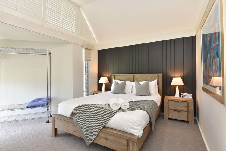Enjoy the comfy bedroom with amazing lighting 