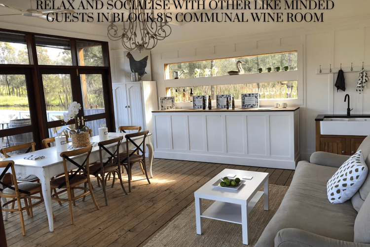 Brand new communal wine room for Block 8 guests only with amazing views!