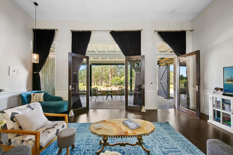 Countryside cabin lounge room with amazing views!