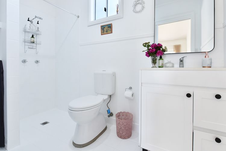Bathroom with shower and toilet