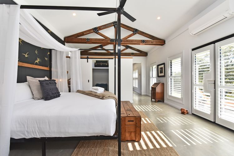 Luxury bedroom with great lighting 
