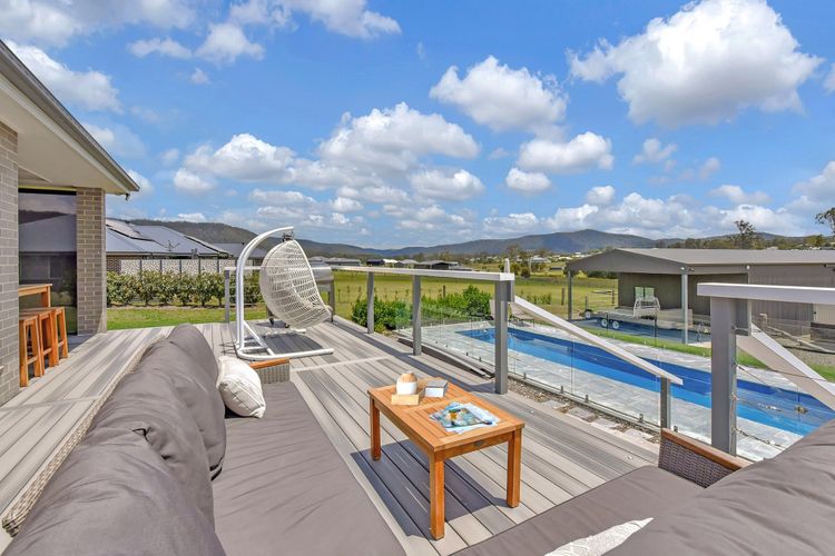 Pool and backyard