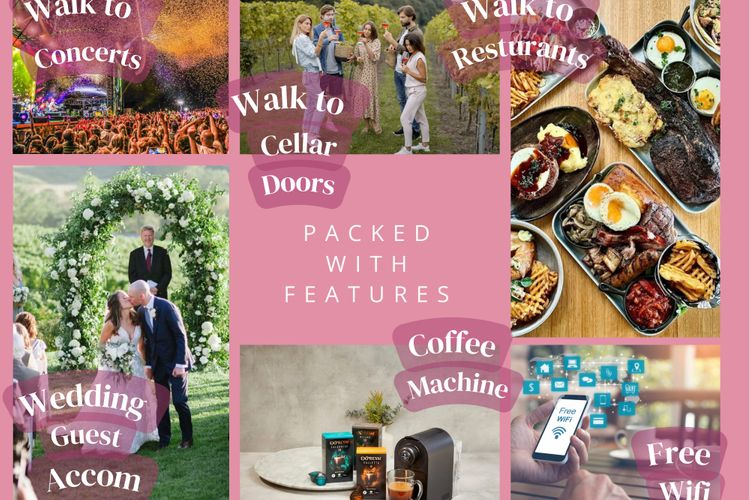 Blaxlands Homestead with Hot Tub walk to Concerts, Weddings and Wineries