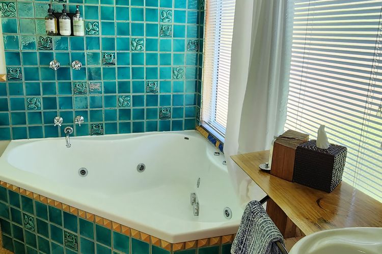 Spa bath shower with basin and toilet