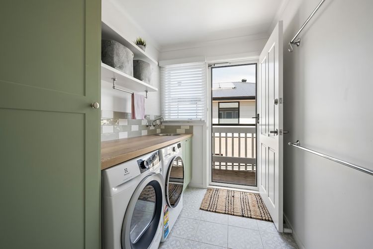 Laundry with washing machine and dryer.