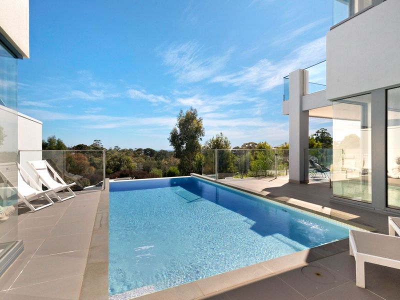 Infinity Pool & Fireplaces with Sea View Trees