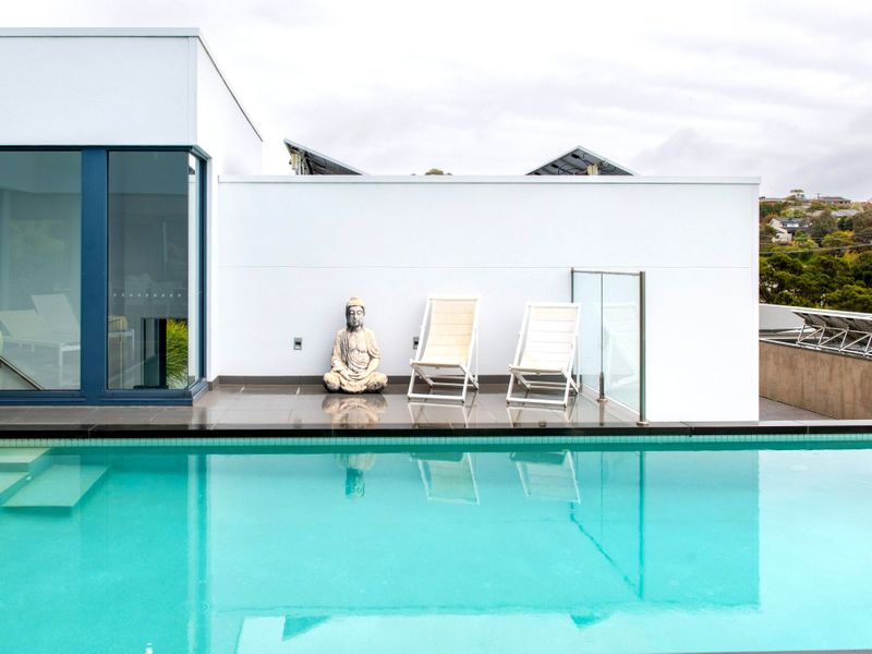 Infinity Pool & Fireplaces with Sea View Trees