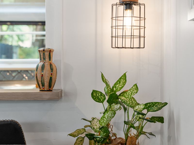 Cozy ambiance with natural accents.