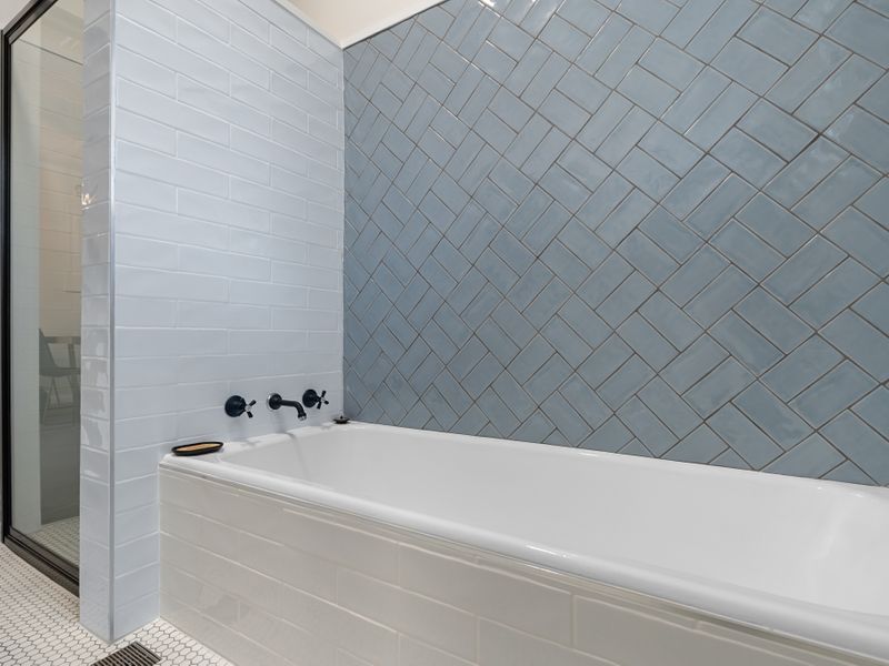 Fresh and clean bathroom vibes.