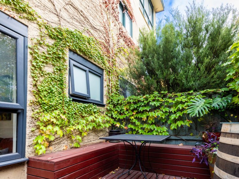 Outdoor leafy patio, perfect for unwinding.