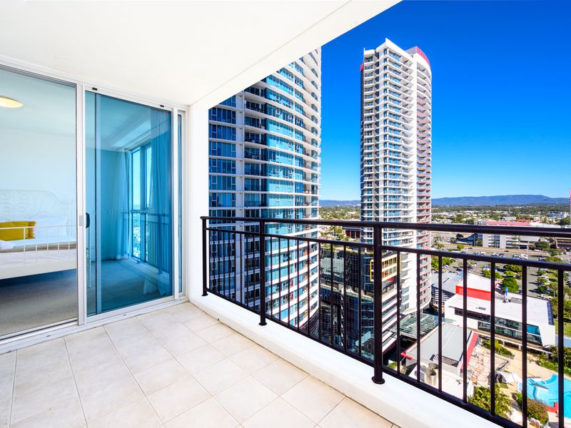 Spacious balcony area