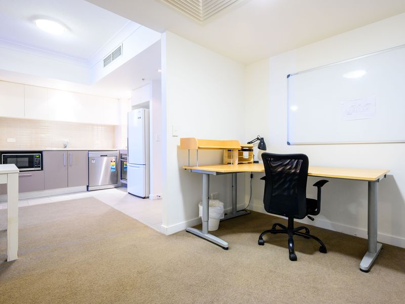 Focus on working remotely or attending Zoom meetings with a dedicated workspace