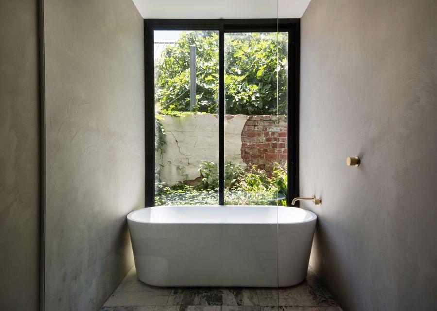 Main bathroom bath with private garden view