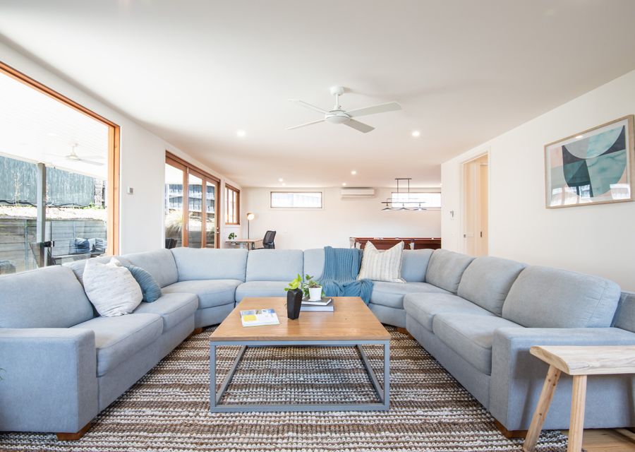 Family reunions made easy on this huge couch. The perfect space to reconnect and catch up with family and friends