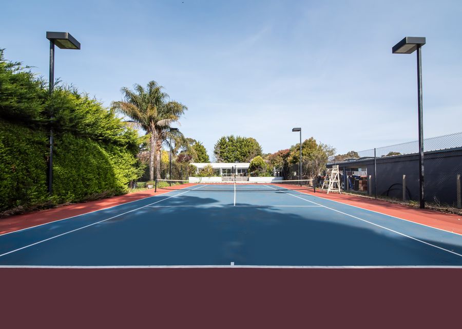 Full sized tennis court 