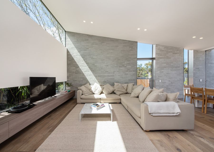Main living area with smart TV and incredible natural light coming in