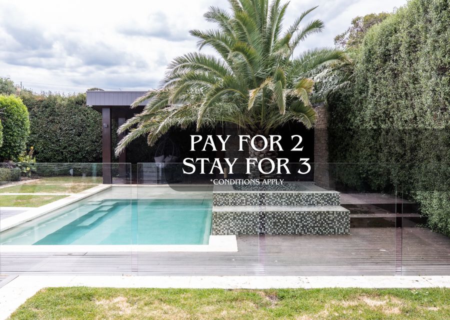 The stunning pool and spa are gas heated so warm all year round 
