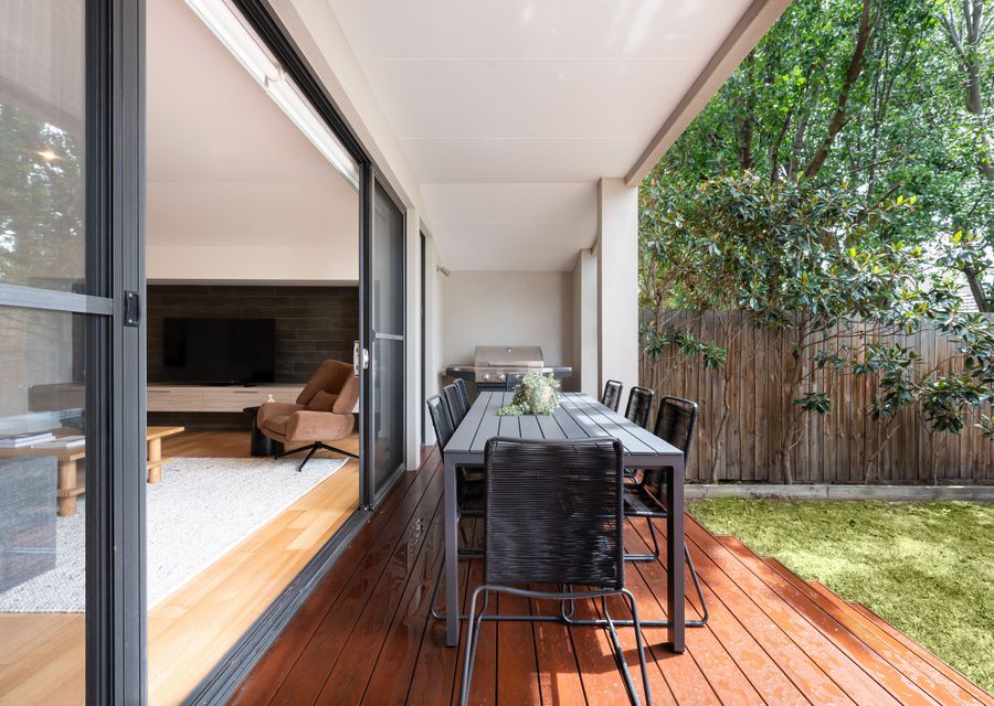 Outdoor dining and secure courtyard 