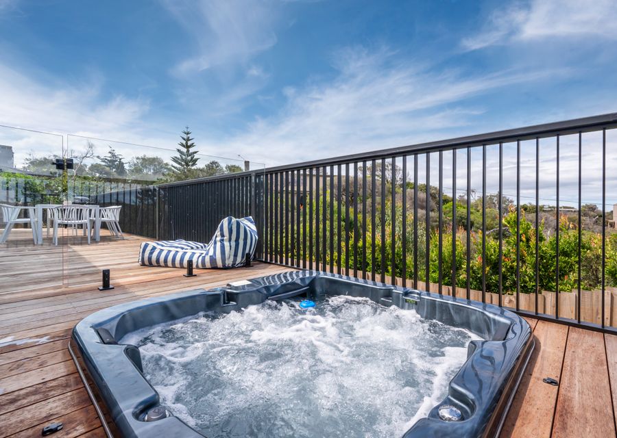 BAck deck spa with views
