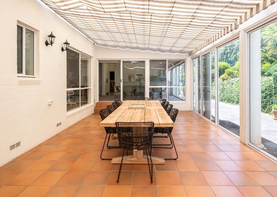 Patio dining table for ten people 