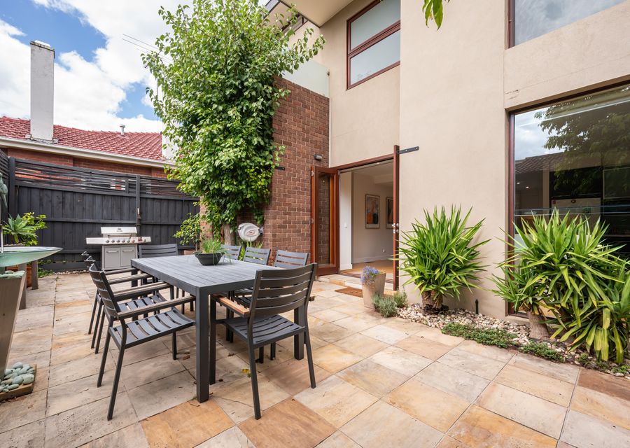 Outdoor seating with BBQ 