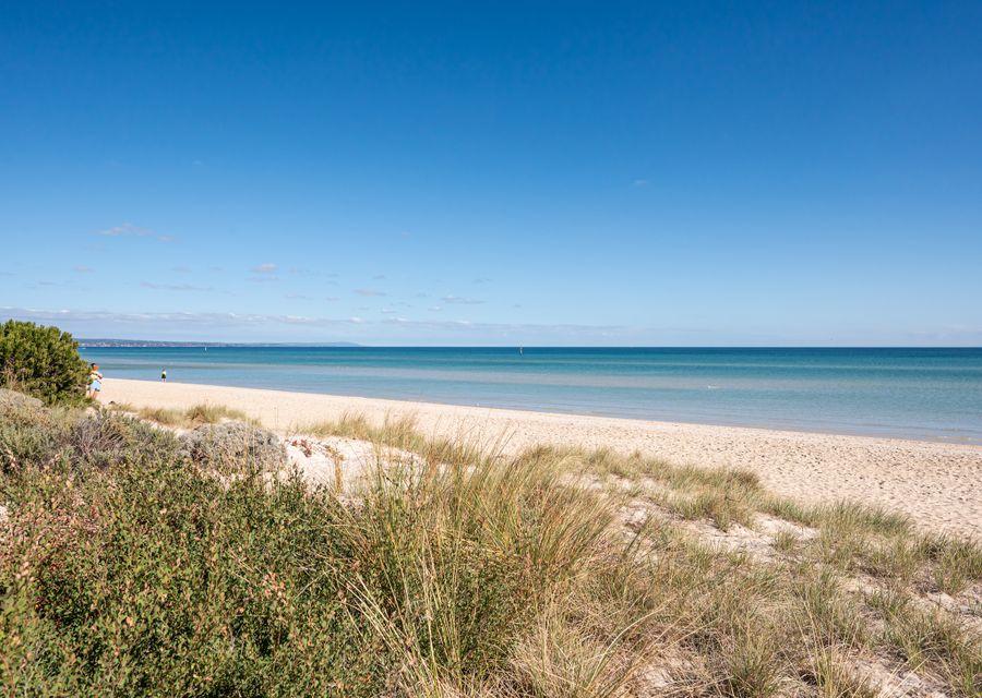 Walk out onto the beach 