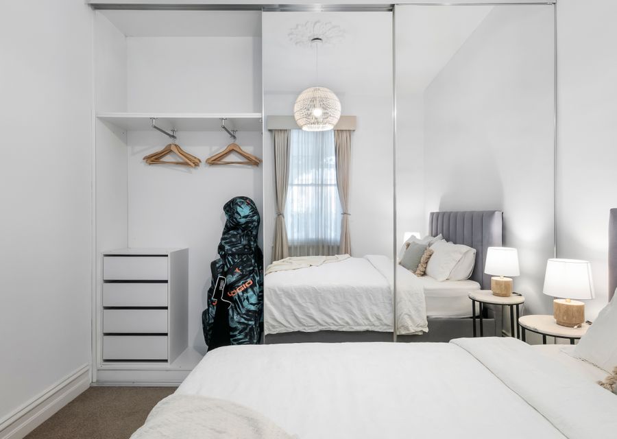 Master bedroom with built in robes