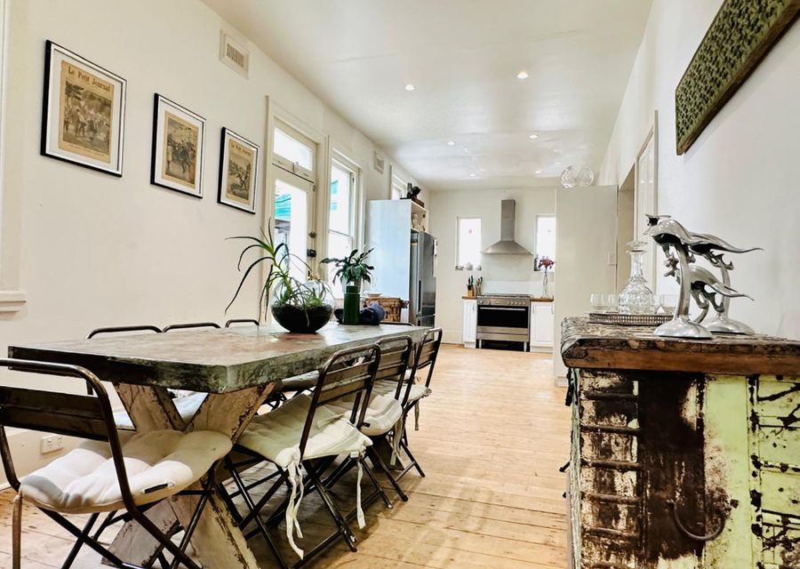 Spacious bright, airy kitchen with eating area and door leading onto the expansive garden