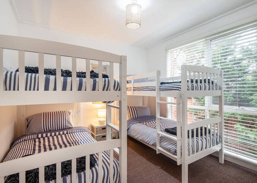 Bedroom three with two single bunks 